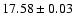 $17.58\pm0.03$