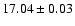 $17.04\pm0.03$