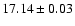 $17.14\pm0.03$
