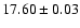 $17.60\pm0.03$