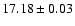 $17.18\pm0.03$