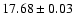 $17.68\pm0.03$