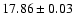 $17.86\pm0.03$