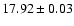 $17.92\pm0.03$