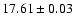 $17.61\pm0.03$
