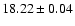 $18.22\pm0.04$