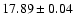 $17.89\pm0.04$