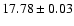 $17.78\pm0.03$