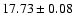 $17.73\pm0.08$