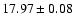 $17.97\pm0.08$