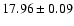 $17.96\pm0.09$