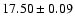 $17.50\pm0.09$