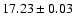 $17.23\pm0.03$