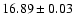 $16.89\pm0.03$