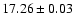 $17.26\pm0.03$