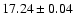 $17.24\pm0.04$