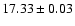 $17.33\pm0.03$