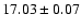 $17.03\pm0.07$