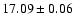 $17.09\pm0.06$