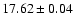$17.62\pm0.04$