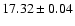 $17.32\pm0.04$