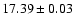$17.39\pm0.03$