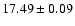 $17.49\pm0.09$