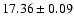 $17.36\pm0.09$