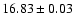 $16.83\pm0.03$
