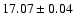 $17.07\pm0.04$