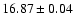 $16.87\pm0.04$
