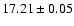 $17.21\pm0.05$