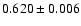 $0.620\pm0.006$