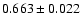 $0.663\pm0.022$