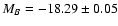 $M_B=-18.29\pm0.05$