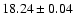 $18.24\pm0.04$