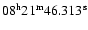 $08^{\rm h}21^{\rm m}46.313^{\rm s}$