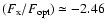 $(F_{\rm x}/F_{\rm opt})\simeq -2.46$