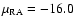 $\mu_{\rm RA}=-16.0$