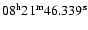 $08^{\rm h}21^{\rm m}46.339^{\rm s}$