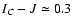 $I_C-J \simeq 0.3$