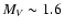 $M_V \sim
1.6$
