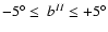 $-5^\circ \le\ b^{II}\le +5^\circ $