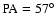 ${\rm PA}= 57^{\circ }$