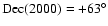 ${\rm Dec}(2000)=
+63^\circ$