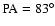 ${\rm PA}=83^\circ$