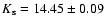 $K_{\rm s}=14.45\pm
0.09$