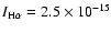 $I_{\rm H\alpha}= 2.5 \times
10^{-15}$