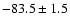 $-83.5\pm1.5$