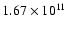 $1.67\times10^{11}$